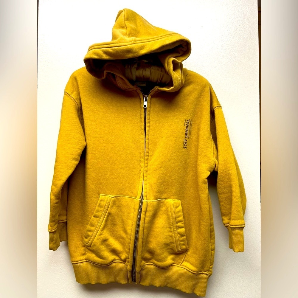 Zara Kids Mustard Zip-Up Hoodie